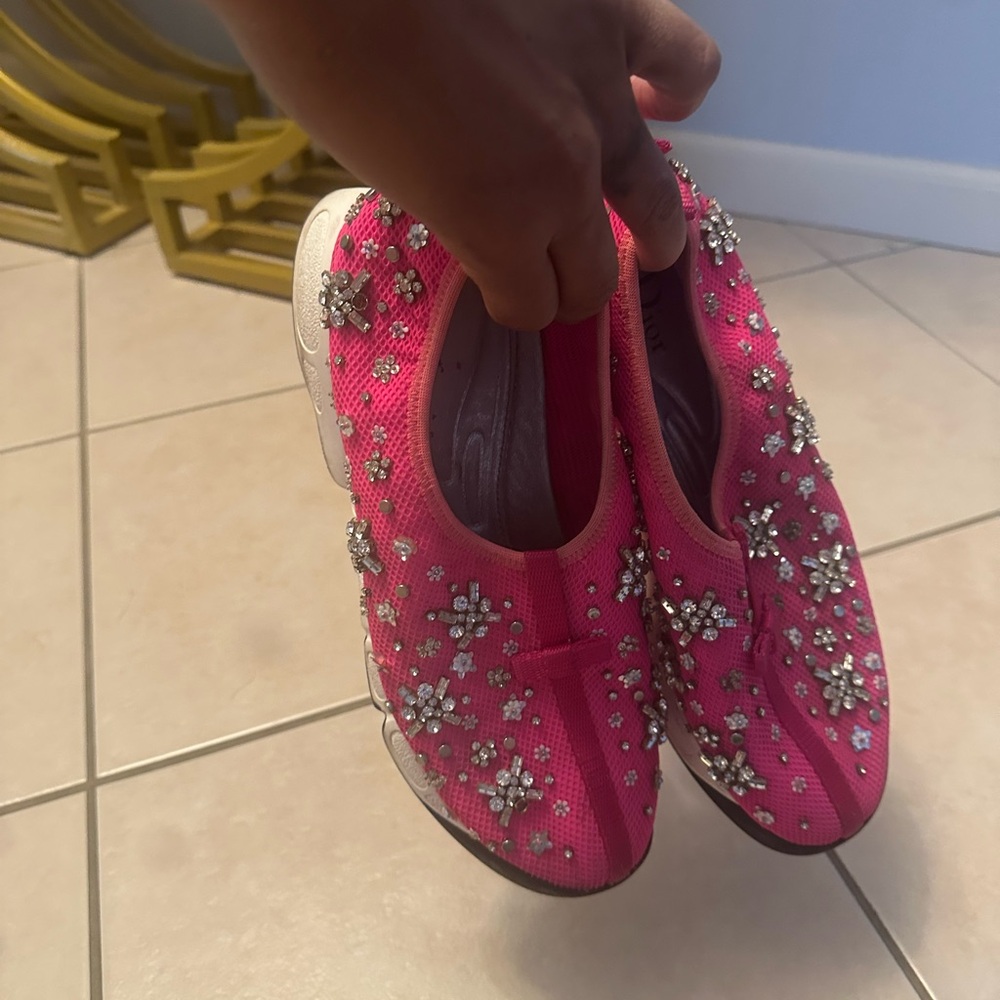 Pink Embellished Women's Sneakers